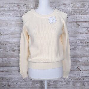 Belle De Jour Womens Sweater Cold Shoulder Beaded 137A
